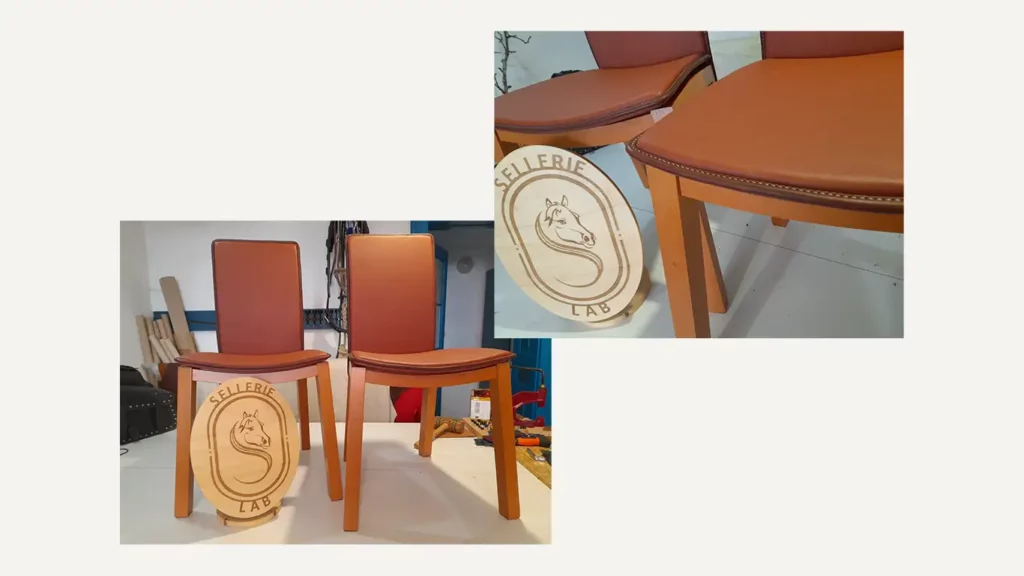 illustration de chaises en cuir